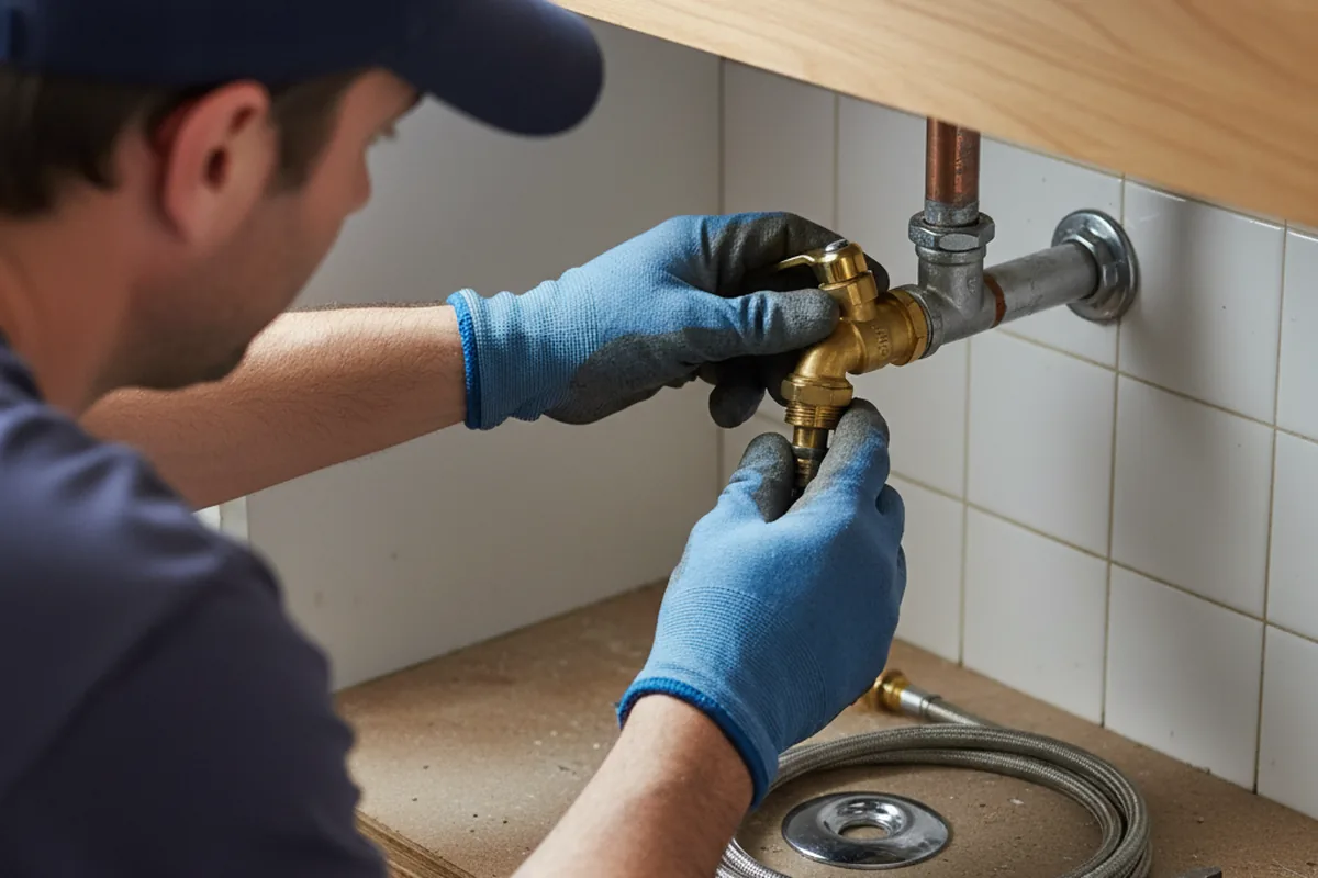 Shutoff valve and fitting work during Faucet and Fixture Repair in Leeds